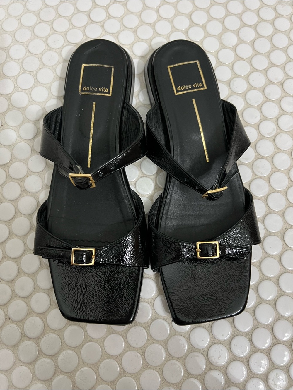 Dolce Vita Lavern Black Sandals Size 10 - Picture 8 of 11